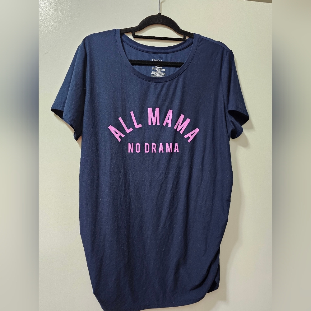 Women's Maternity T-Shirt With Ruching on the Sides. Size XL